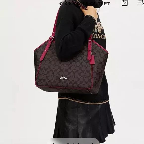 Coach Meadow Shoulder Bag Brown/bright violet - Picture 8 of 8